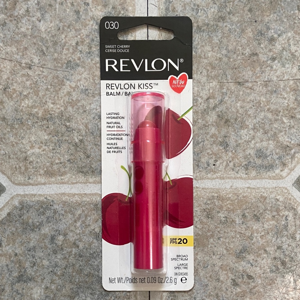 Revlon Kiss Balm SPF 20 Lip Balm — Sweet Cherry (Pink, Red)